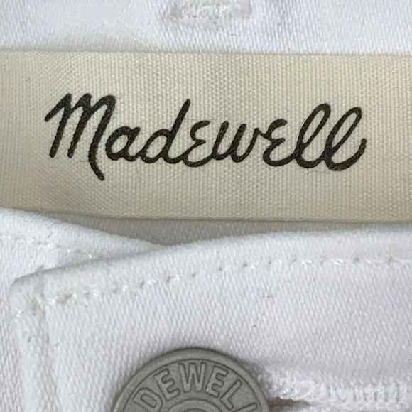 MADEWELL Women White 10" High Rise Skinny Crop Jeans Sz 29 AJ152 $135 NWT - Picture 6 of 14